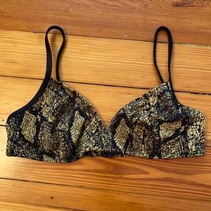 Solid & Striped Brigitte Snakeskin Bralette Top
